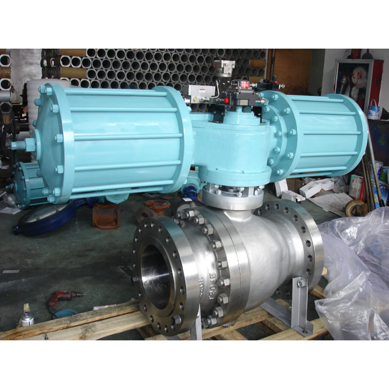 Injap Bebola Dipasang Trunnion Pneumatik